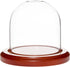 Plymor 3" x 3" Glass Display Dome Cloche with Walnut Base