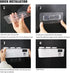 Toothbrush Sanitizer with Self Adhesive Holder, 3 Cups, Automatic Toothpaste Dispenser Set (Black)