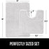 Gorilla Grip Bathroom Rug Sets - Soft Chenille 2 Piece Area Rugs, 30"x20" Carpet, Toilet Base Mat, White