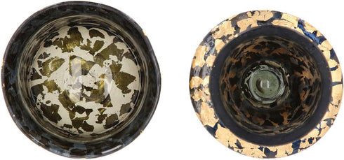ARTE XICO HANDMADE Countertop Handmade Butter Crock, Blown Glass Butter Dish with Lid, Elegant Butter Keeper for (Gold)