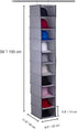 GRANDAN Hat Rack with Upgrade Metal Hooks, 10 Shelf Hanging Closet Organizer for Baseball Caps, Gray