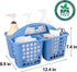 JiatuA Portable Shower Caddy Basket, Blue Cleaning Supplies Organizer with Handle, Divided Tool Bin for Bathroom,