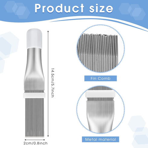 Boao 3 Pieces Air Conditioner Fin Cleaning Brush - Stainless Steel Cleaner & Refrigerator Coil Whisk