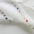 pureaqu Faux Linen Stripe Pom Pom Sheer Curtains, Colorful Rainbow Semi Sheer Voile Window Curtain, W52 x L96 Inch