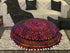 22 Inch Throw Floor Pillow Covers Tie Dye Round Pouf Seating Home Decor Flower Printed Indian Mandala Ottoman Cotton