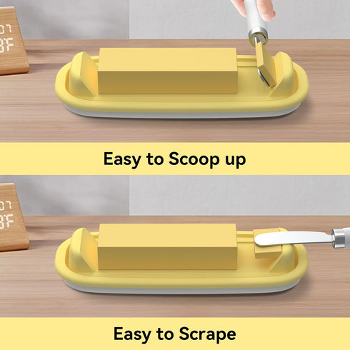 XICVIC Countertop Butter Dish with Lid and Knife for and Refrigerator, Butter Stick Holder with Airtight Transparent
