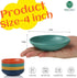 Homienly Plastic Dipping Plates Set of 8-4 inch Wheat Straw Plates Soy Sauce Dish & Bowl, Small Dipping Sauce Bowls, Mini Appetizer Plates for Side Dishes, Condiment,BBQ and Party Dinner - MultiColor by Homienly