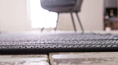 Unique Loom Outdoor Border Collection Area Rug, Multi Border, 2' 2" x 3' Rectangle, Gray/Black