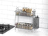 LEMIKKLE Spice Rack Organizer for Kitchen Counter, Metal Storage for Spices and Seasonings with Side Basket (Grey)