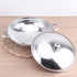 KALLORY Stove Pan Stainless Steel Stock Pot, Stainless Steel Stir Fry & Wok Pan with Lid Saute Pan for Kitchen Cooking Hot-pot (24cm) Hot Pot Cookware by KALLORY