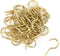 yueton 50pcs Metal Screw-in Ceiling Hooks, Cup Hooks (Gold)
