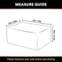PrinceDeco Real Velvet Plush Ottoman Cover, Soft Rectangle Folding Storage Covers, X-Large, Ivory