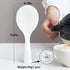 2 Pcs Plastic Rice Paddle, Non Stick Standing Rice Spoon Scooper Spatula, Heat Resistant (White)