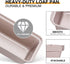 HONGBAKE Mini Loaf Pan for Baking Bread, Nonstick Small Banana Bread Tins Set of 3, 6 x 3.3 x 2 In - Rose Gold