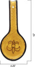 ACK Tuscany Colorful Hand Painted Fleur De Lis Yellow Spoon Rest - Cooking Spoon Holder for Kitchen Counter