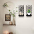 Birminwind Black Metal Wall Candle Holder: Wall Plant Holder Candle Sconces for Bathroom - Minimalist Modern Art Dcor