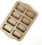 Non-Stick Mini Loaf Pan, 8-Cavity Carbon Steel Baking Tray, Golden