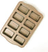 Non-Stick Mini Loaf Pan, 8-Cavity Carbon Steel Baking Tray, Golden