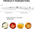5 inch Paring Knife, German 1.4116 Stainless Steel Peeling Knife with White ABS Handle, Gift Box Included