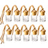 ConStore 10pcs Car Hanging Glass Pendant, Refillable Aromatherapy Bottle Diffuser Air Freshener Vials
