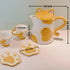 CSZPJLALA Set,Cute Set 4,Perfect Sets 4) Ceramic Cat Tea Cat Paw Tea Mugs And Saucers Of Cat Themed Gifts,Lovely Cat