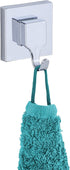 Wenko "Quadro Wall Hooks with Vacuum-Loc - Silver, 2-Piece