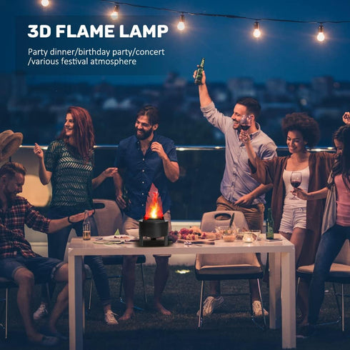 Giveme5 Electronic LED Flame Light, 110V 3D Fake Fire Lamp for Halloween, Christmas, Party, Indoor & Outdoor