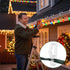 Kihanyoh (120, Christmas Light Clips, White Gutter Hooks Outside String Lights Clips Weatherproof Outdoor Seasonal