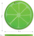 Dexas Citrus Slice Cutting Board/Serving Board 9 inches, Lime by Dexas