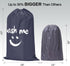 HOMEST XL Wash Me Travel Laundry Bag, Dirty Clothes Organizer, Large Enough to Hold 4 Loads of Garments, Grey