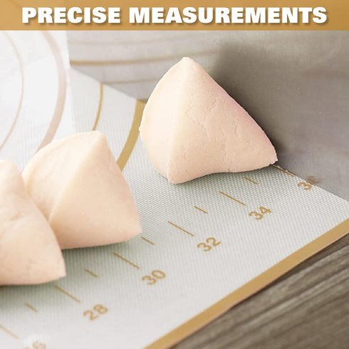 Large Silicone Pastry Mat, Extra Thick Non Stick Baking Mat with Measurement for Dough Rolling, Oven Liner