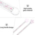 Toyvian 2pcs Glass Stirring Rod, Reusable Coffee Stirring Swizzle Stick with Cherry Blossom Head for Coffee Beverage