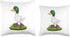 Duck Inline Skating Roller Skates Sports Throw Pillow