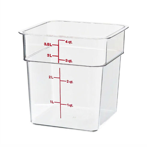 Cambro 4SFSCW135 CamSquare Polycarbonate Square Food Storage Container