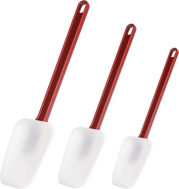 Silicone Rubber Spoonulas Pack of 3 (9.5/14/16-Inch), Commercial Silicone Spoonulas, Resistant to 500?, Dishwasher Safe