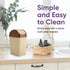 Superio Mini Desktop Trash Can, Portable Plastic Garbage Can with Swing Top Lid for Countertop, Bathroom, Compact Waste