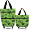 Swpato Reusable Grocery Bags with Waterproof Coating and Folding Wheels - Foldable Tote