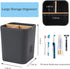 Electric Toothbrush Holder with 3 Slots, Bamboo Dividers for Bathrooms, Plastic Organizer for Countertop (Cool Grey)