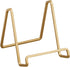 TRIPAR Square Metal Wire Stand, Gold Finish (2 Pack, 6-Inch Depth) - Tabletop Display for Cookbooks, Plates, Photos