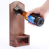 Vintage Wooden Wall Mounted Bottle Opener with Cap Collector Catcher, Ideal Gift for Beer Lovers