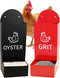 YQDHYLYH Chicken Oyster Shell Feeder and Grit Feeder Metal Chicken Feeder Chicken coop