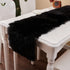 Table Runner, Modern Small Black Dresser Fur Table Runners for Christmas Wedding Party Holiday Birthday Home Farmhouse