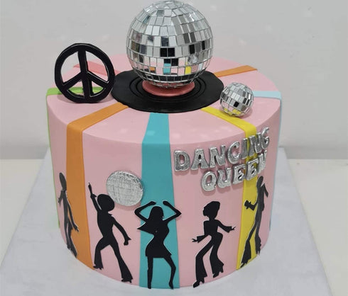 JeVenis Disco Ball Cake Decoration, 70's Disco Party Supplies for Birthday Party