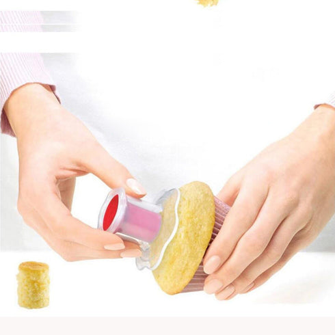 2pcs Cupcake Corer Tools Muffin Cake Pastry Corer Model Plunger Cutter, Decorating Plastic Cake Digging Device