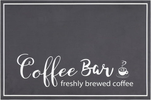 Dish Drying Mat, 12"x20" Absorbent Coffee Bar Mat for Countertops, Kitchen Accessories with Coffee Cup Pattern for