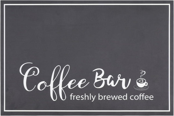 Dish Drying Mat, 12"x20" Absorbent Coffee Bar Mat for Countertops, Kitchen Accessories with Coffee Cup Pattern for