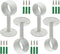4Pcs Shower Curtain Closet Rod Holder - 1'' & 1-1/4'' Stainless Steel Ceiling Mount Pipe Flange Socket