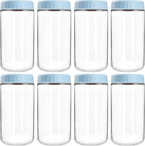SHOWIN Overnight Oats Containers with Lids, 24oz Glass Jars with Lids 8