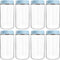 SHOWIN Overnight Oats Containers with Lids, 24oz Glass Jars with Lids 8