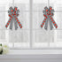 Hying Large Valentine's Day Bows for Wreath, Black White Buffalo Plaid Bows with Glitter Red Hearts for Decorations